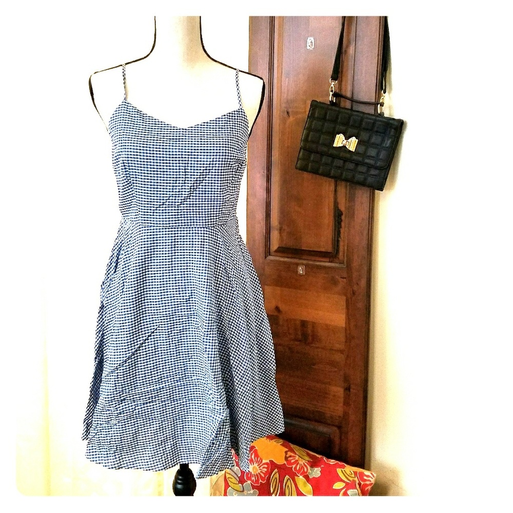 Old Navy Blue Gingham Dress